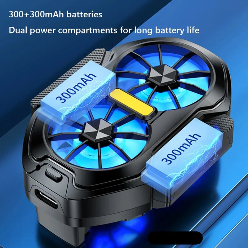 Ventilateur double turbine rechargeable smartphone gaming TrendNest