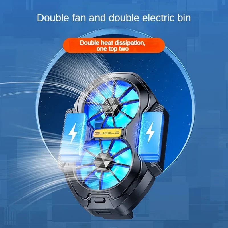 Ventilateur double turbine rechargeable smartphone gaming TrendNest