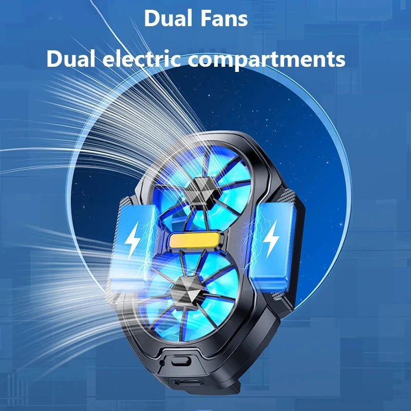 Ventilateur double turbine rechargeable smartphone gaming TrendNest