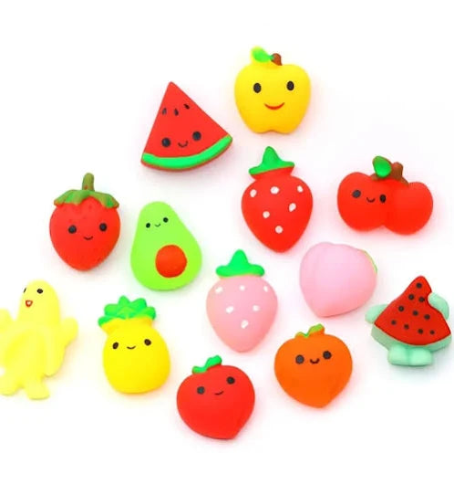 1-24pcs Mochi Squishy Toys Set for Kids Mini Squishies Fruit Squeeze Pack Cute Stress Relief Anxiety