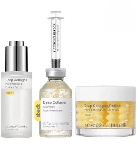 Silk Collagen Peptide Ampoule Serum Korean Care Set Deep Collagen Moisturizer Serum Retinol Power