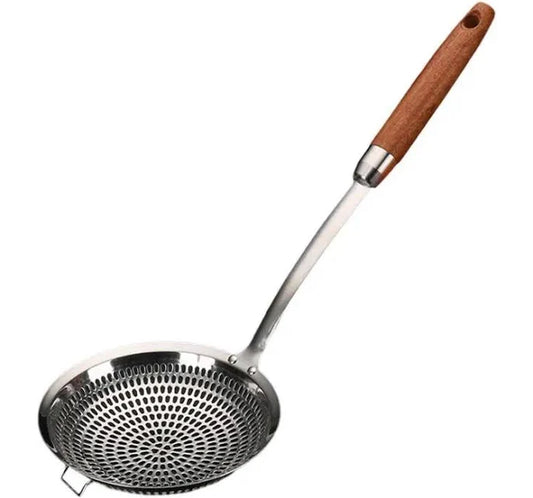 Skimmer Spoon Ergonomic Handle Multifunctional Pasta Strainer Spoon for Cooking Potato Chips Kitchen