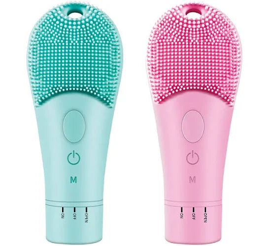 2024 Electric Facial Cleansing Skin Care Ultrasonic Silicone High Frequency Vibration Heating
