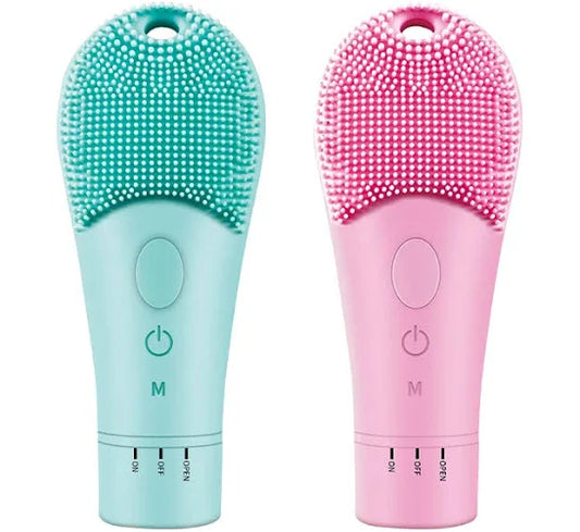 2024 Electric Facial Cleansing Skin Care Ultrasonic Silicone High Frequency Vibration Heating