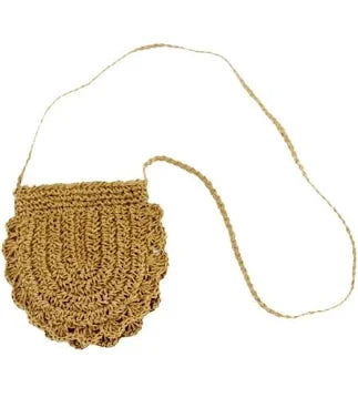 Handmade Straw Bag with Raffia Rattan