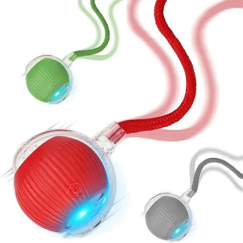 Dog Cat Interactive Ball Toy Automatic Rolling Ball Faux Tail Rechargeable Smart Pet Electric Toy