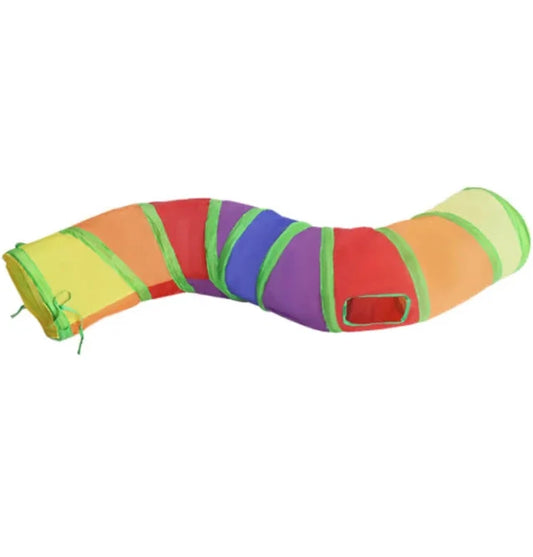 Collapsible Cat Tunnel Pet Tube Indoor Outdoor Play Puzzle Exercising Hiding Training Toy for