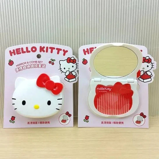 Kawaii Sanrio Hello Kitty Cartoon Anime Cute Kawaii Holiday Gifts Toys Red Apple Portable Makeup