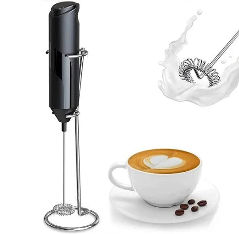 Electric Milk Frother Coffee Maker Handheld Whisk Beater Foam Maker Drink Mixer With Stand Kitchen