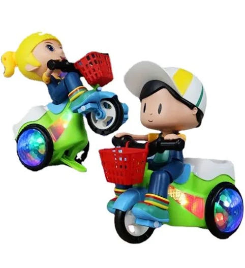 Robot Toys for Kids Spinning Stunt Car Toys Dancing Electric Trike Kids Motorcycle Cartoon Toy