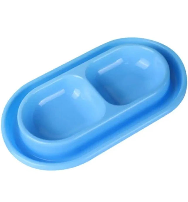 Pet Feeding Double Bowls Plastic Anti Ants Food Water Feeder For Dogs Cats Puppy Automatic Dog
