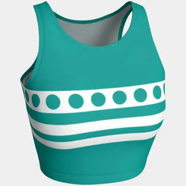 Green Crop Top Tank Top Women Girls Sexy Sports Bra Vest Two Years Later Costume