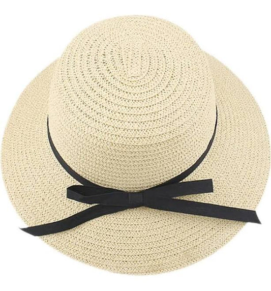 Women's Foldable Wide Brim Straw Sun Hat