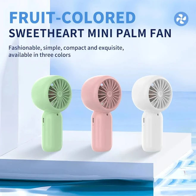 Portable Mini Handheld Fan Summer Personal Cooling Fan 3 Speed USB Rechargeable Small Desk Fan for