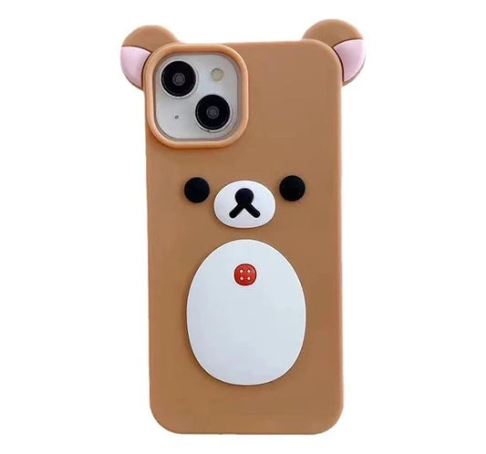 Fashion Cute 3d Cartoon Rilakkuma Bear Soft Silicone Phone Case Back Cover For Iphone 11 12 13 14 15