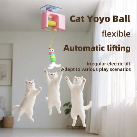 Smart Hanging Door Electric Cat Toy Auto Swing Feather Interactive Self-play Kitten Teaser